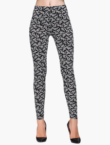 Attrayant caleçon féminin multicolore casual imprimé feuilles