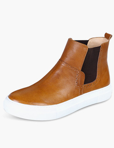 Boots pratiques homme en peau de vache