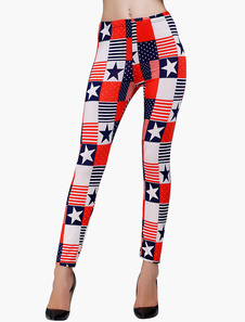 Chic caleçon pour femmes casual multicolore imprimé étoile