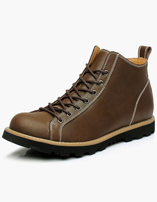 Boots homme de qualité en peau de vache lacets