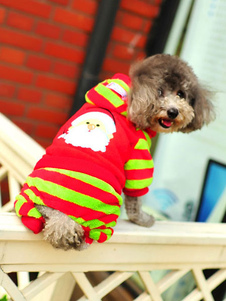 Costume de Noël rayé pour animaux de compagnie