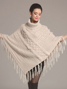 Pull féminin style urbain marron à tricoter