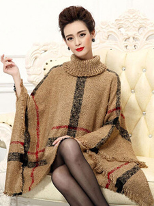 Manteau en romanknit écossais avec tricot surdimensionné