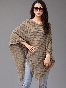 Pull féminin style urbain rouge à tricoter a