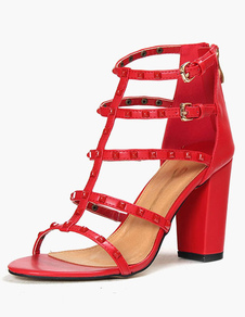 Sandales gladiateur en vogue à talons épais