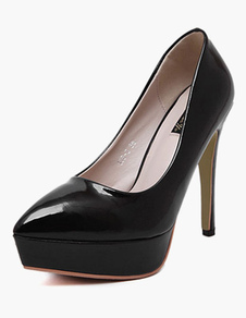 Escarpins beaux à plateforme à talons aigus mocassin