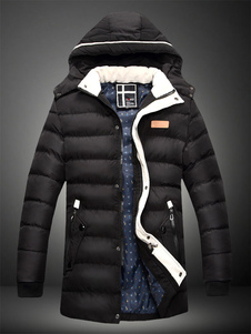 Manteau à capuchon coton rembourré Causal hommes
