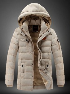 Causale coton rembourré Hooded Coat masculine pour hommes