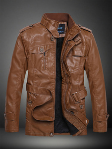 Veste homme en PU col montant