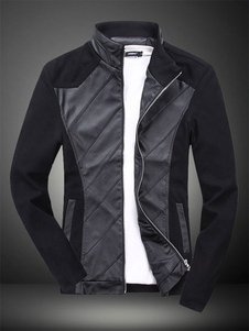 Veste homme en PU col montant