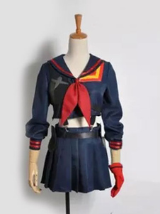 Toussaint Cosplay Costume Tuer la tuer plissée ceinturée