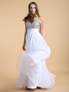 Col v diamant femme paillettes dos nu Sexy robe Maxi