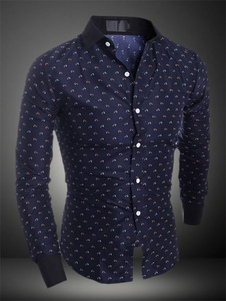 Chemise casual impression manches longues