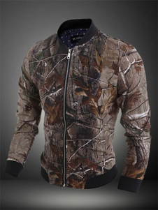 Veste noir imprimé feuilles