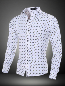 Chemise imprimé géométrique manches longues