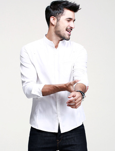 Chemise blanc avec bouton manches longues