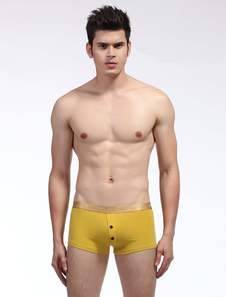 Couleur unie coton Sexy caleçons pour hommes