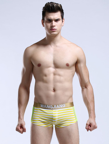 Slips sexy rayures coton hommes