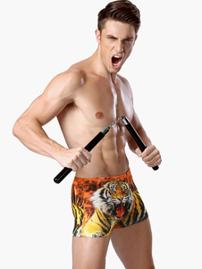 trunk homme coton à motif tigre et taille élastique sexy