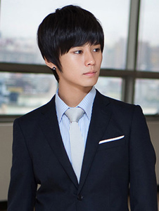 Droite perruques des Hommes 14 inches