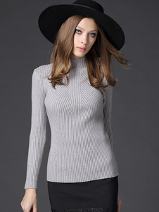 Pull pour femme style urbain gris convenable