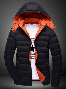 Mode Hooded Jacket coton rembourré masculine bicolore