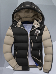 Chic deux tons Slim Fit coton rembourré veste