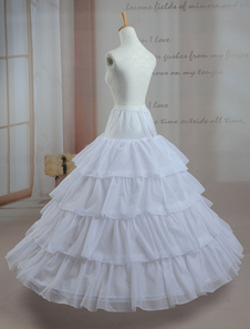 Mode blanc Net Ball Gown Slip couches jupon de mariage nuptiale volants