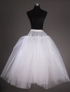 Blanc en couches dualiste Net glisser une ligne fantastique mariage jupon