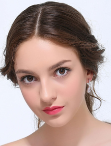 Drops argent Design Zircon Marquise boucles d'oreilles métal