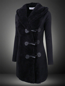 Manteau avec bouton multicouche à capuche