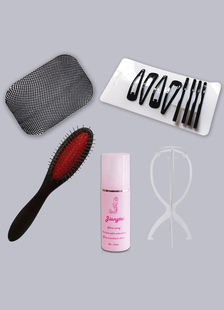 Accessoires de perruque roses synthétique