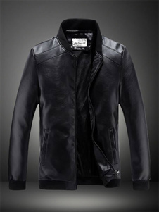 Veste homme en PU col montant