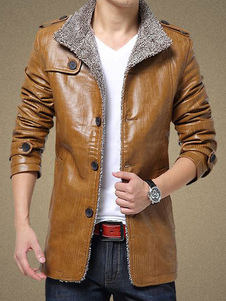 Veste homme en PU col montant