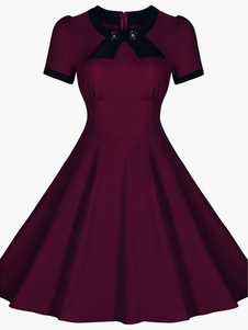 Robe vintage rétro noeud