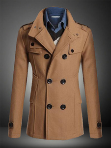 Manteau masculin en coton avec bouton