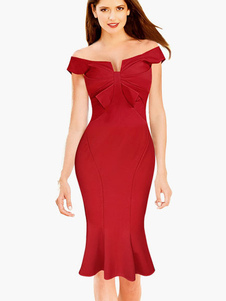 Robe bodycon col bateau multicouche sirène