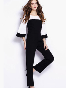 Combinaison féminine mode color-block quotidienne