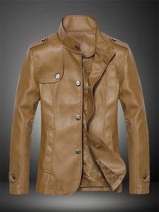 Veste homme en PU col montant