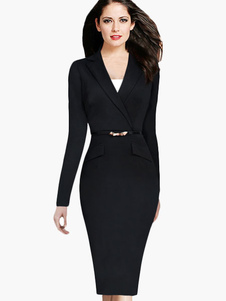 Robe bodycon col V convenable