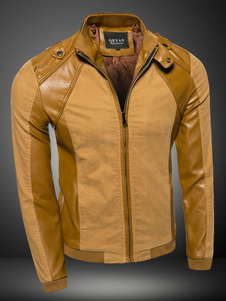 Veste homme en PU col montant
