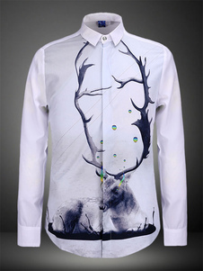 Chemise multicolore imprimé animal manches longues