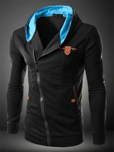 Sweat en coton bicolore avec zip