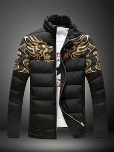 Stand imprimé collier causale Parka masculine