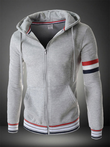 Sweat classique en coton avec rayure et cordon