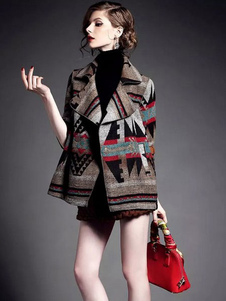 Chic manteau femme col à revers