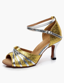 Chaussures de latine talons verre bout ouvert