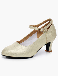 Chaussures de latine verni à talons épais