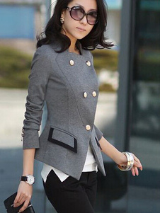 Blanzer femme sexy bicolore à enveloppe colet