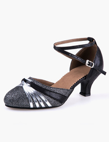 Chaussures de latine Paillette à talons épais